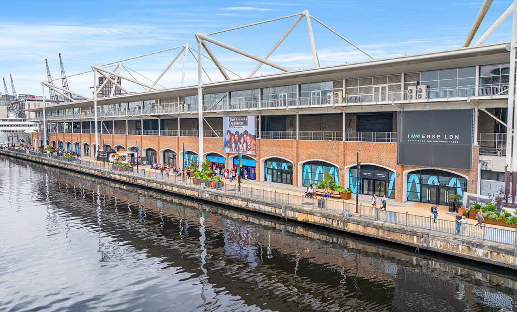 ExCeL London's waterfront on Royal Victoria Dock